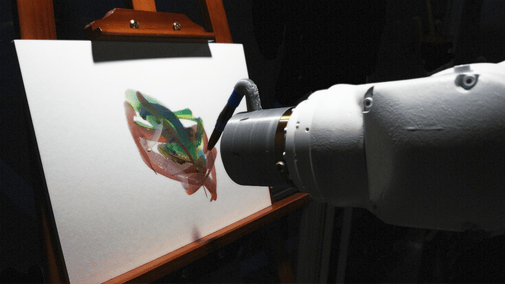 robot painting a picture