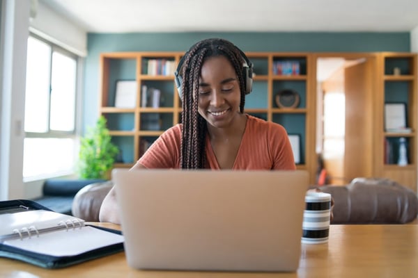 woman learning