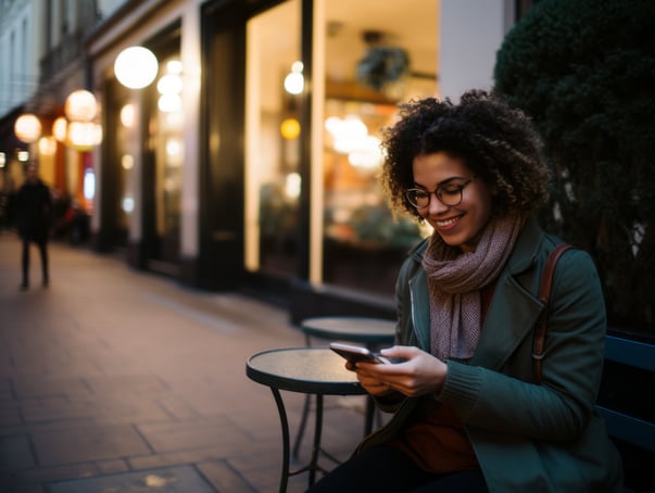 young women on smartphone